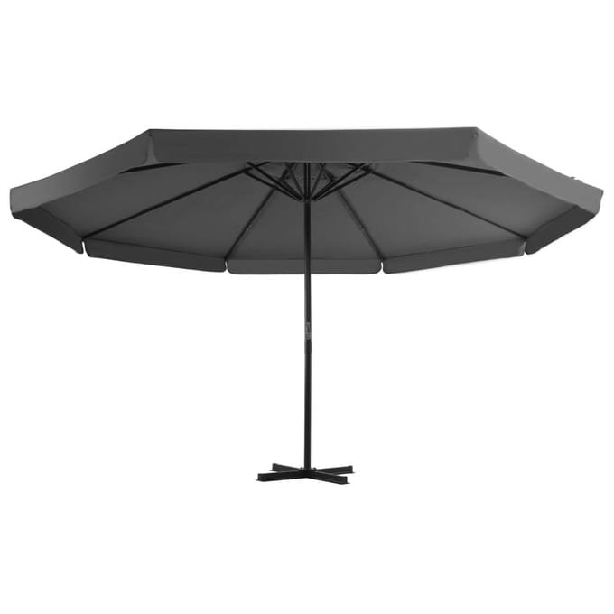 vidaXL - Parasol - met - aluminium - paal - 500 - cm - antraciet
