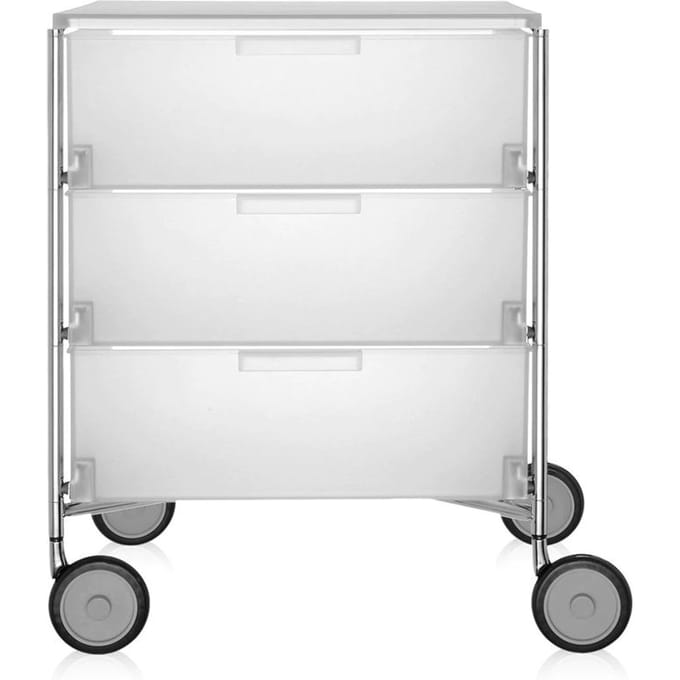 Kartell Mobil 3 - ijskleurig - met wielen