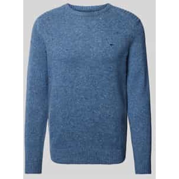 Gebreide pullover van wolmix met ronde hals