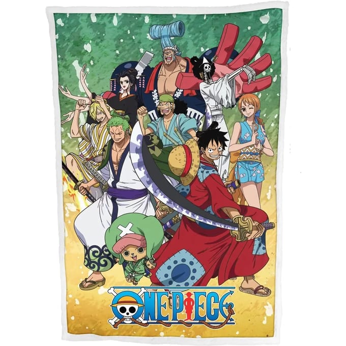 Sherpa-deken voor kinderen Homadict One Piece Wano