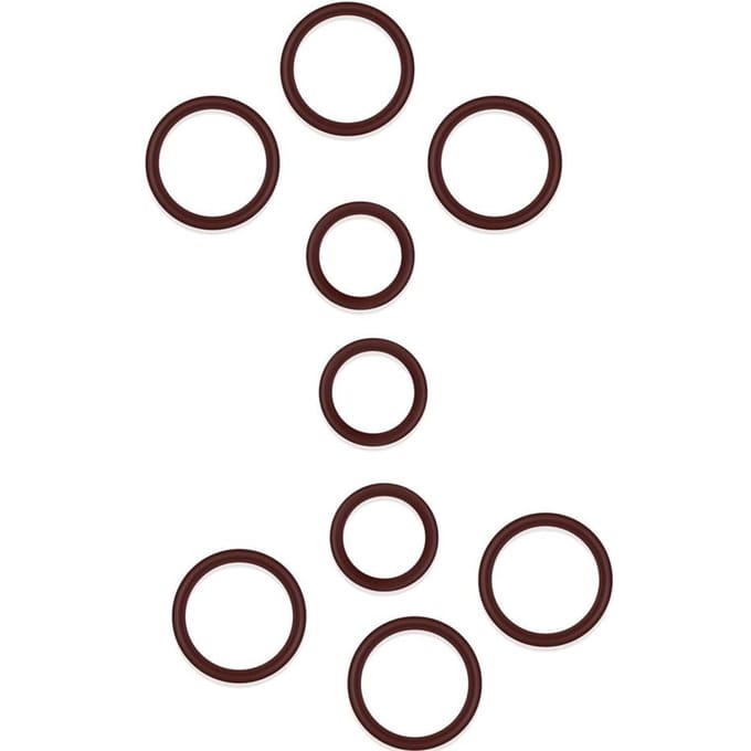 Kit de joints toriques de réfection de pompe d'injection de carburant 8 pièces adapté pour Kubota D902 D722 D905 black