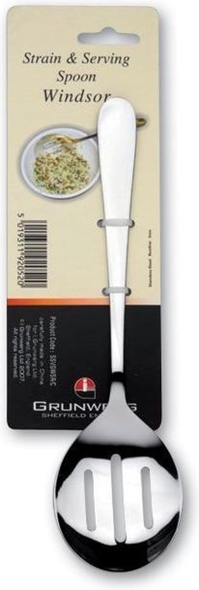 Opscheplepel - RVS - Lepel met sleuven - vaatwasmachine bestendig - Windsor