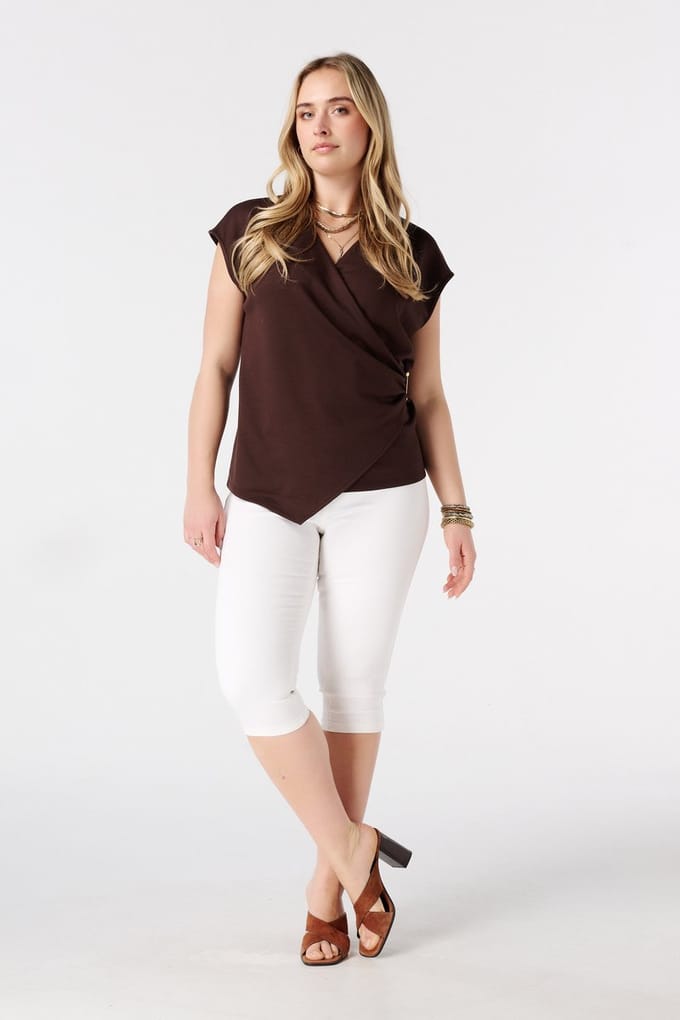 MS Mode Tregging Capri tregging met denim look