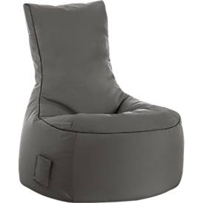 Zitzak swing scuba®, 100% polyester, wasbaar, B 650 x D 900 x H 950 mm, antraciet