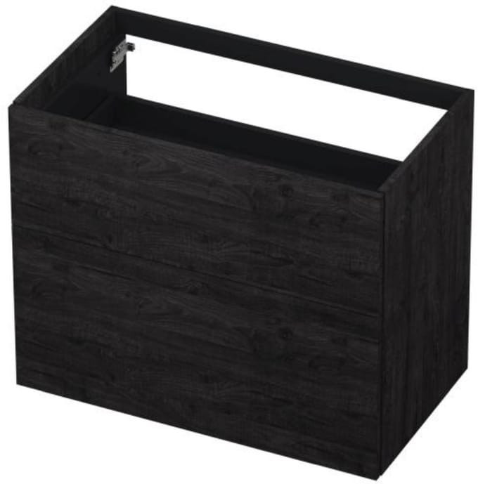 INK - Onderkast 2 Laden Push To Open 65cm Hout Decor - 800x450x650 Mm - Houtskool Eiken