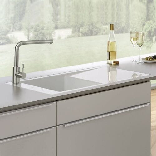 Villeroy & Boch Timeline 60 flat sink, drain set with manual override 67901FR1