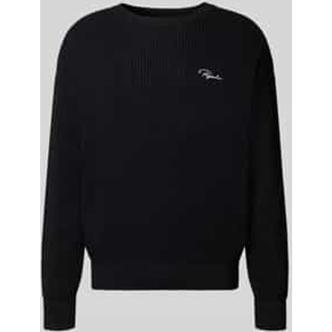 Gebreide pullover met ribboorden