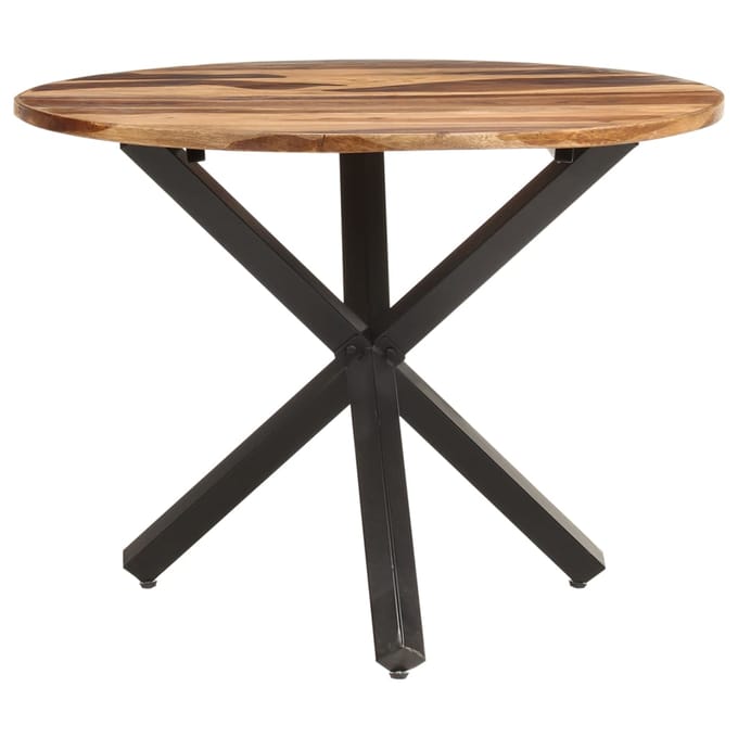 vidaXL - Eettafel - 100x100x75 - cm - acaciahout - met - honingkleurige - afwerking