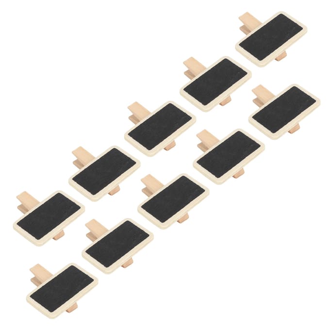 50 stuks Miniatuur Schoolbord Borden met Klem Herbruikbare Evenement Decoraties Houten Miniatuur Schoolbord beige