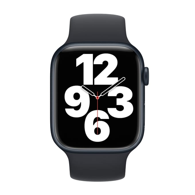 Siliconen solobandje voor de Apple Watch | 38/40/41/42 mm - Maat 4 - Midnight