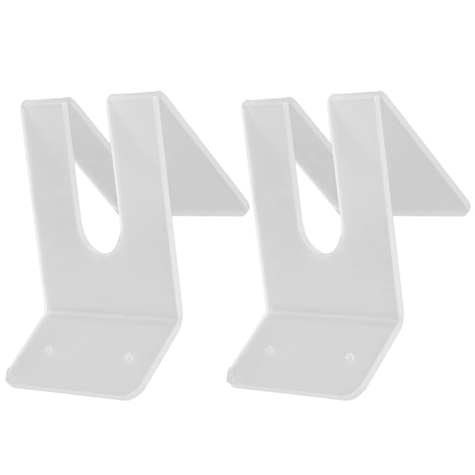 2 Pièces Support de Rangement pour Pagaie de Kayak Mural Économise de l'Espace Facile à Installer Stable Support Mural pour Pagaie de Bateau pour Stade white