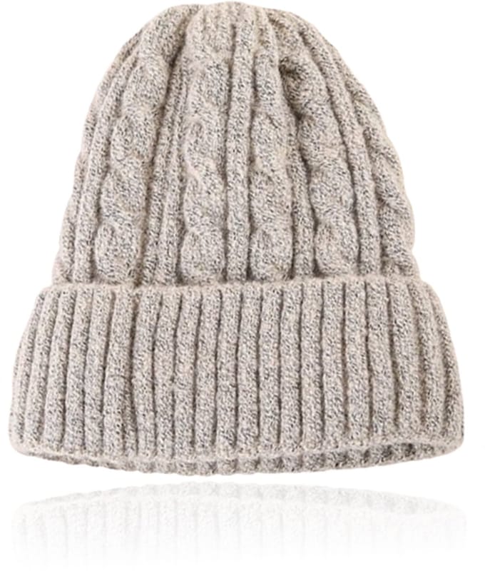 LGT JWLS Dames Beanie in Zandkleur met Kabelmotief