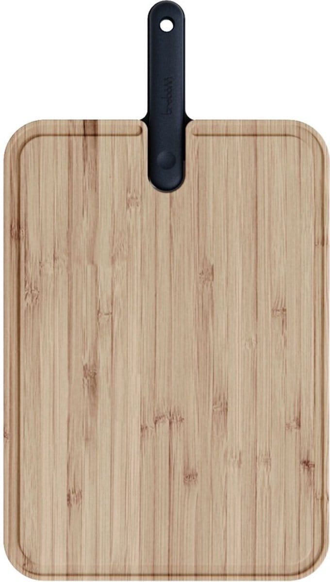 Snijplank met Koksmes, 43 cm, Black Edition, Zwart – Trebonn | Artù