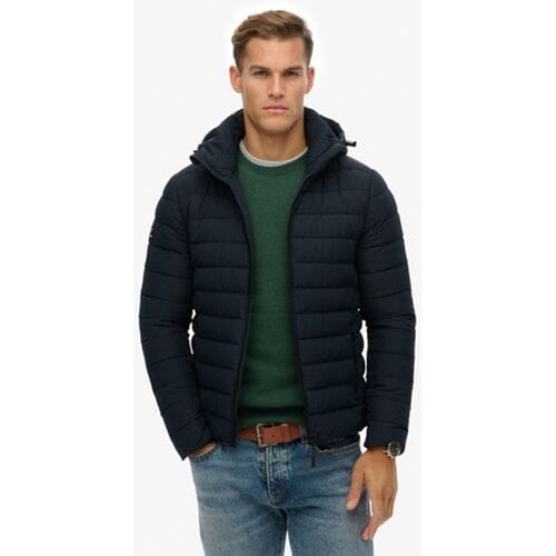 Superdry Fuji Jas Met Capuchon Blauw Grootte: M