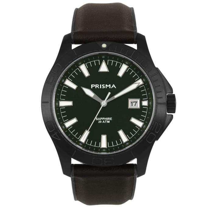 Prisma horloge P.1162 Heren Luminous Brown