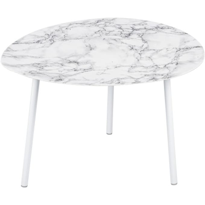 Leitmotiv Bijzettafel Ovoid - Wit - 67x60x42 cm - Modern,Scandinavisch