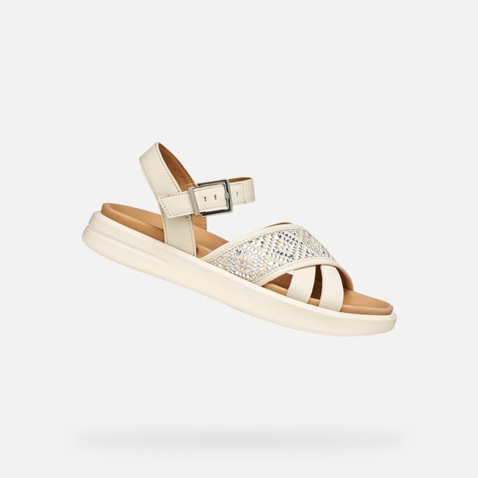GEOX XAND 2S DAMES Sandalen - MELKWIT - Maat 38