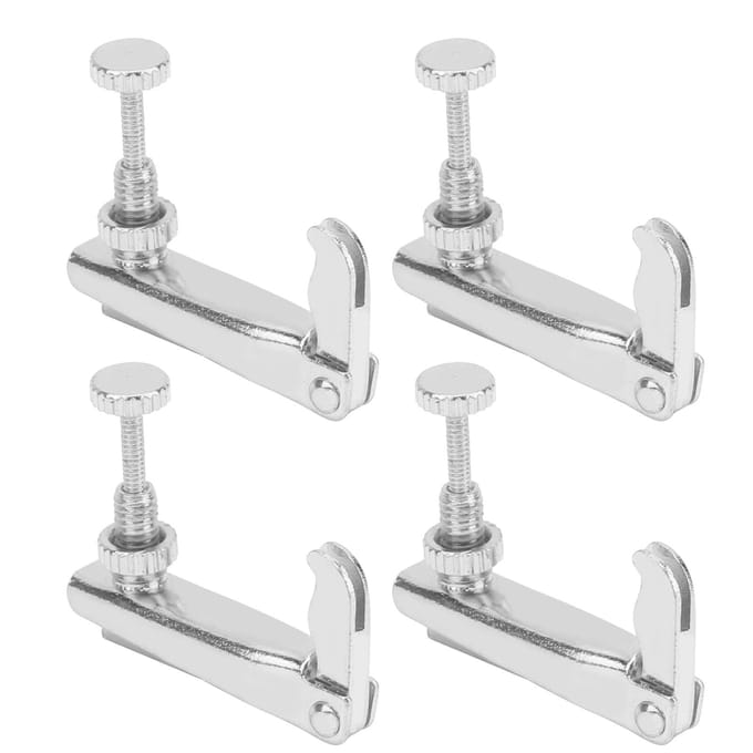 4 Stuks Viool Fijnstemmers 34?44 Cello Snaar Gereedschap Vervanging Instrument Accessoires Zilver zilver