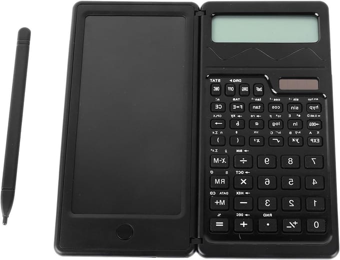 Wetenschappelijke Rekenmachine - Draagbare Calculator - Studie Hulp - Inklapbaar LCD Scherm - 17 x 8 x 2 cm - Zwart