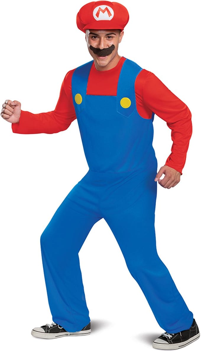 NINTENDO - SUPER MARIO BROS., Mario Classic Volwassenen, Maat M (38-40), Volwassenen