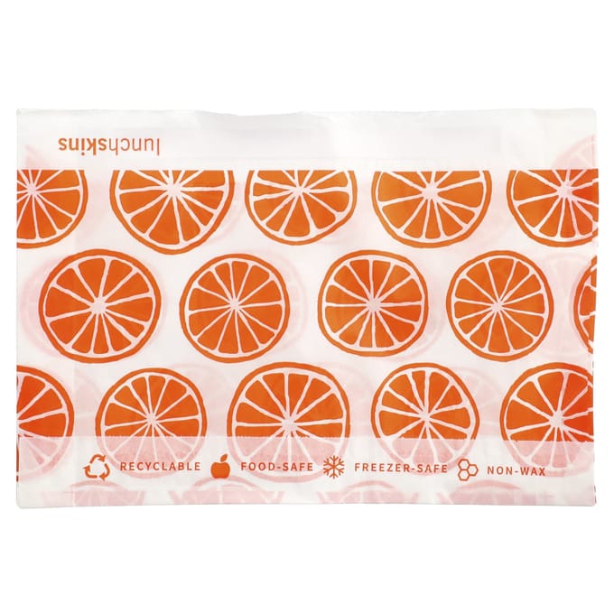 Lunchzakjes, Papieren Snackszakjes, Oranje, 50 Zakjes black