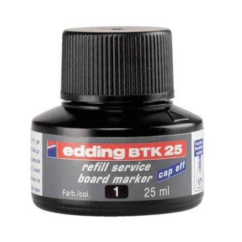 edding BTK25 (25 ml) navulinkt voor boardmarkers edding 28/29/250/360/361/363 - zwart