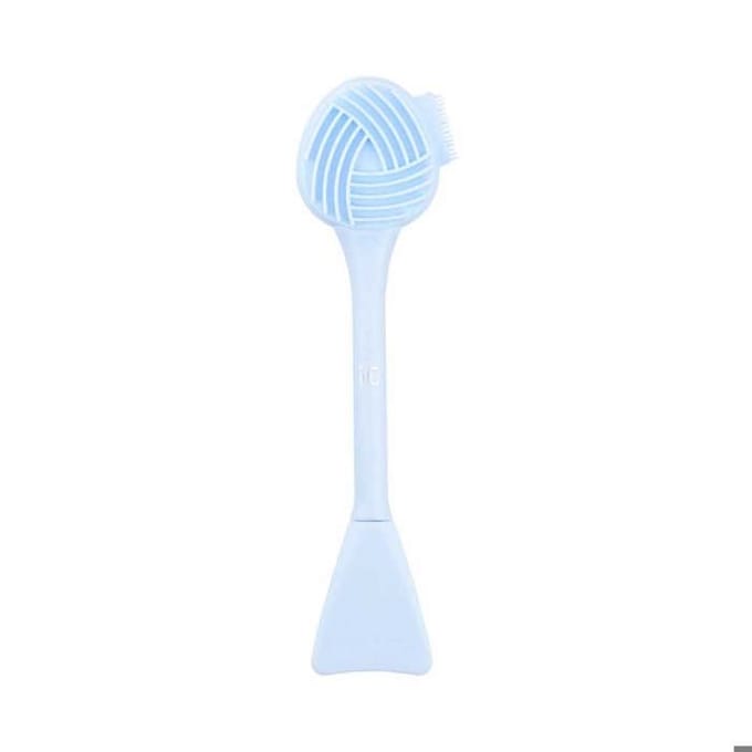 ilu - Silicone Face Cleansing Brush Multi-Textured - Blue