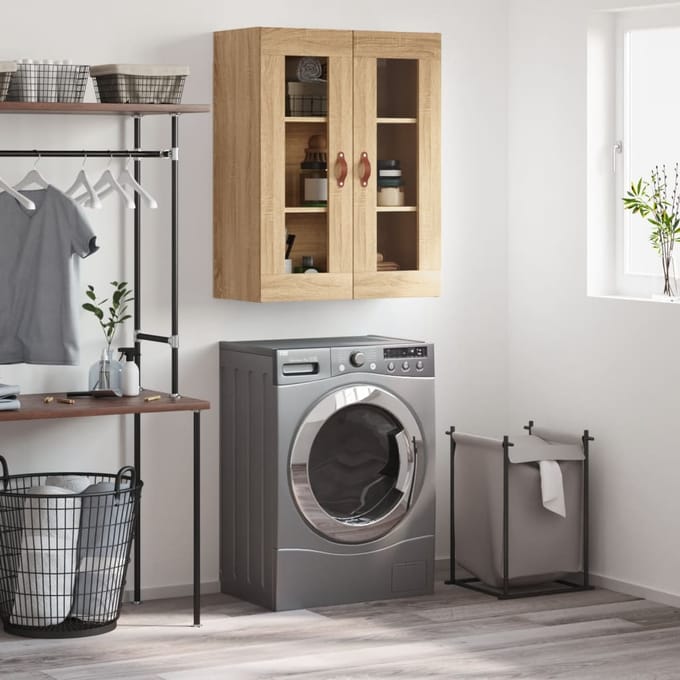 vidaXL Wandkast 69,5x34x90 cm sonoma eikenkleurig
