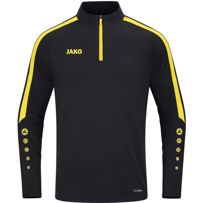 Jako Power Ziptop Kinderen - Citroen / Zwart | Maat: 164