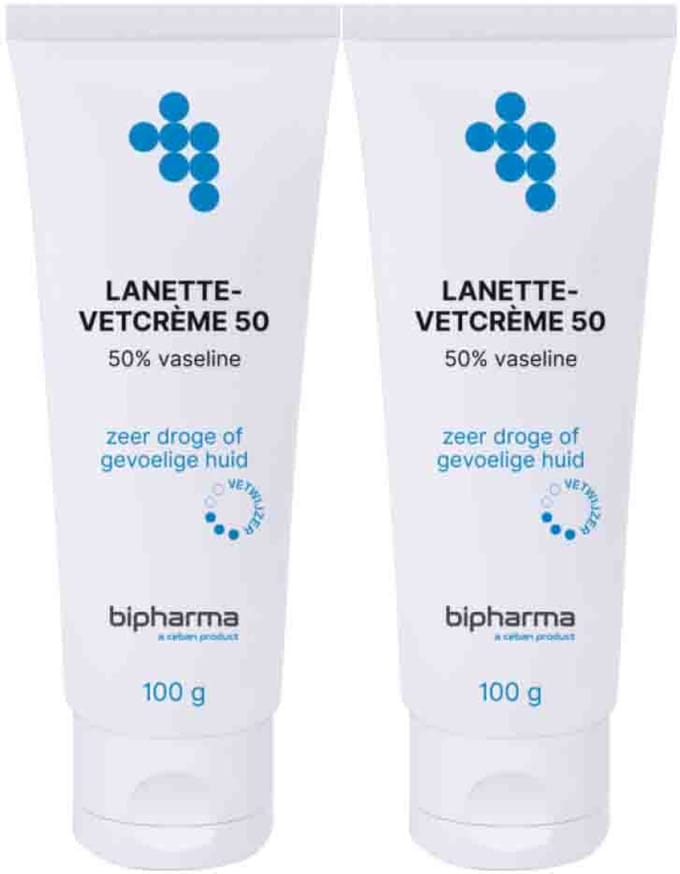 Bipharma Lanette Vetcreme 50% - 2 x 100 gr - Voordeelverpakking