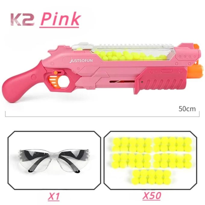 K2 Soft Bullets Dart Schuim Blaster Handleiding Hoge Capaciteit TPE Bal Lanceerder Kleurrijk Continu Vurend Speelgoedpistool Buiten Cs Spel Prop