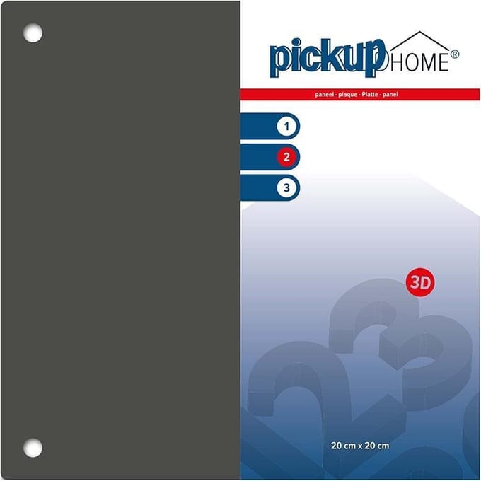 Pickup 3D Home plaat grijs acrylaat 3 mm - 20x20 cm
