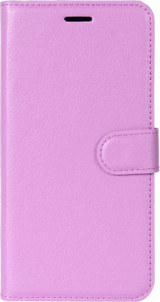 Shop4 - Nokia 9 Hoesje - Wallet Case Lychee Paars