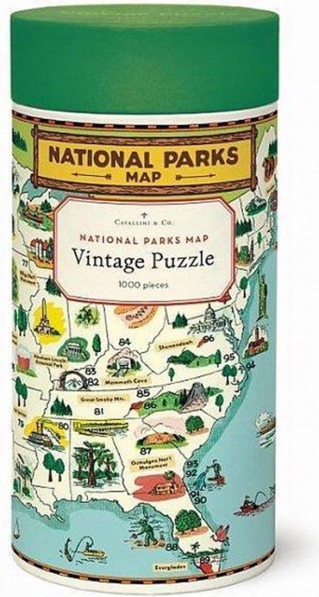 Cavallini & Co vintage puzzel - National Parks Map