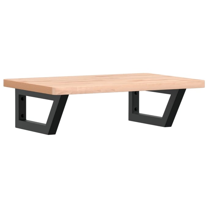 vidaXL - Badkamer - wandschap - staal - en - massief - beukenhout