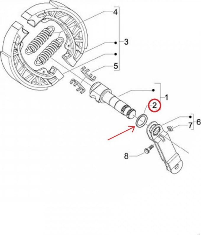 Remsysteem origineel voor Scooter Piaggio 125 Liberty 2001 tot 2015 564134 Nieuw