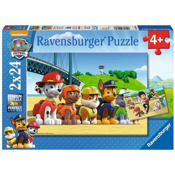 Ravensburger PAW Patrol: Dappere honden - 2x24 stukjes - kinderpuzzel