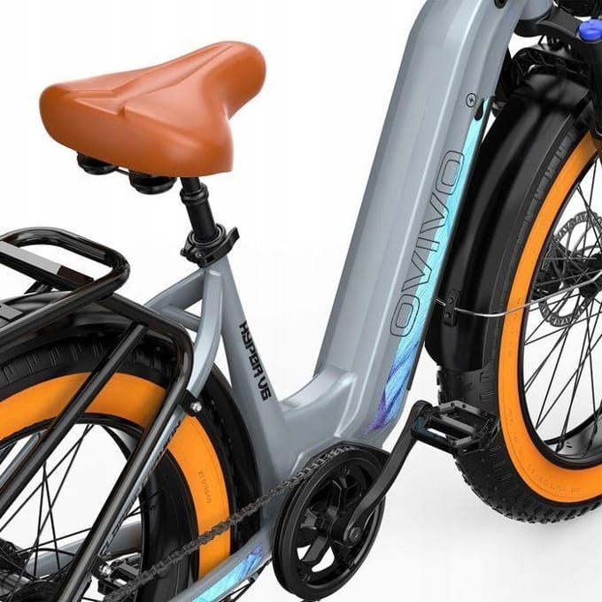 VTT Électrique - OVIVO - HYPER V6 - 250W - 48V 20Ah - Autonomie 150 km - Jaune