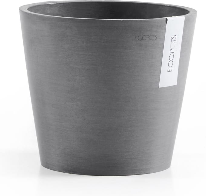 Ecopots Amsterdam 20 - Grey - Ø20 x H17,1 cm - Ronde grijze bloempot