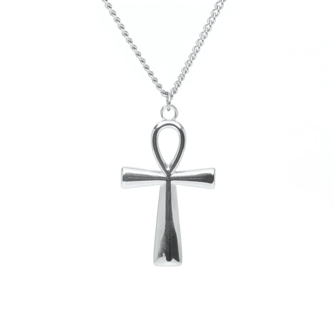 Marenca Zilveren Heren Ketting met Ankh Hanger (60cm)