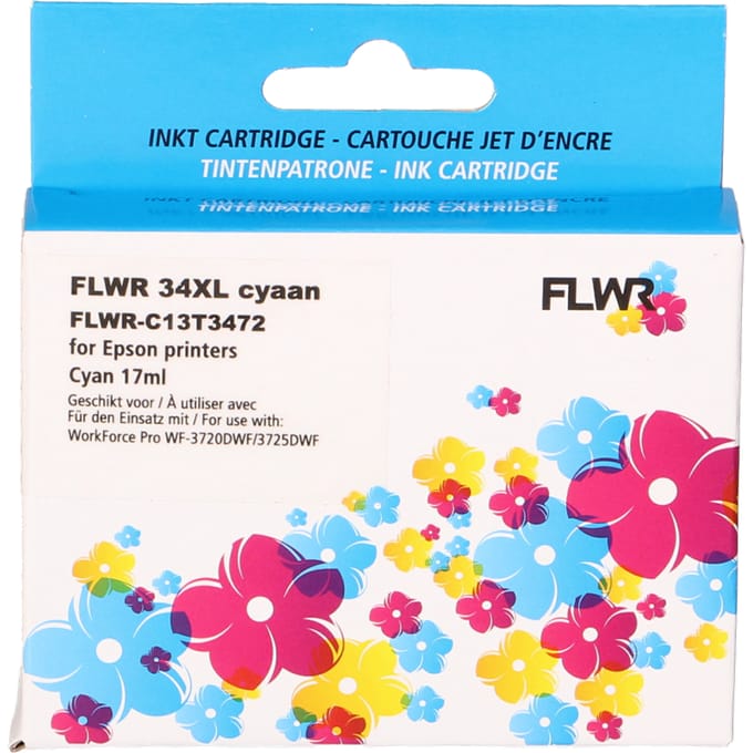 FLWR - Inktcartridge / 34 / Cyaan - Geschikt voor Epson
