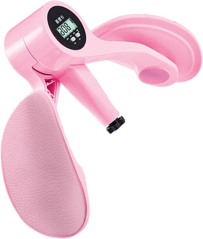 Bekkenbodemtrainer - Heup trainer - Krachttraining thuis - Digitale teller - 7-14 kg - Roze