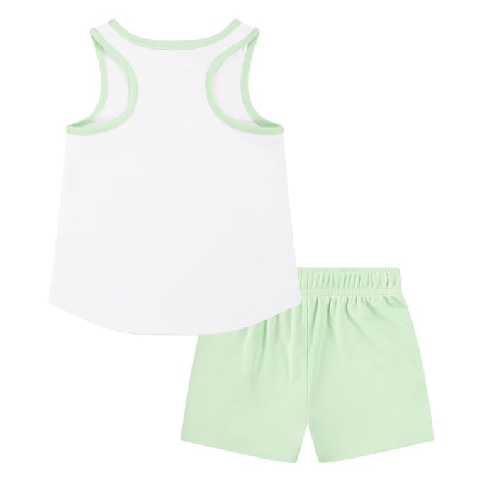 Nike Meisjes Happy Camper Mesh Top & Billen Set (Groen/Wit)
