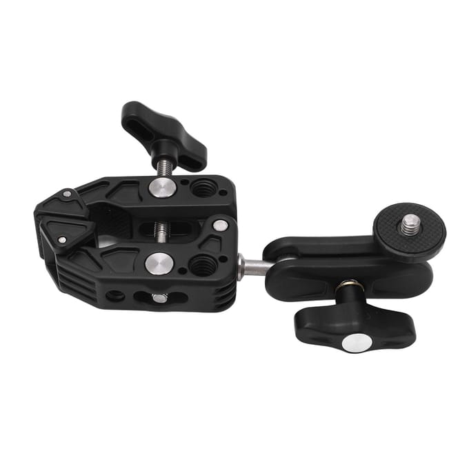 Camera Klembevestiging Multifunctioneel Universeel C-vorm Professionele Dubbele Kogelkop Adapter voor black