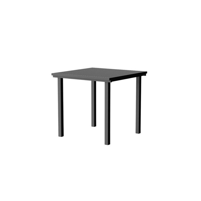 NINE 19 Outdoors Eettafel vierkant - black