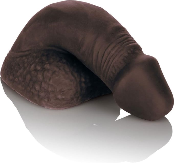Calexotics - Siliconen Packing Penis - Slappe Penis - FtM Drag - 12,75 cm - chocolate/donkerbruin