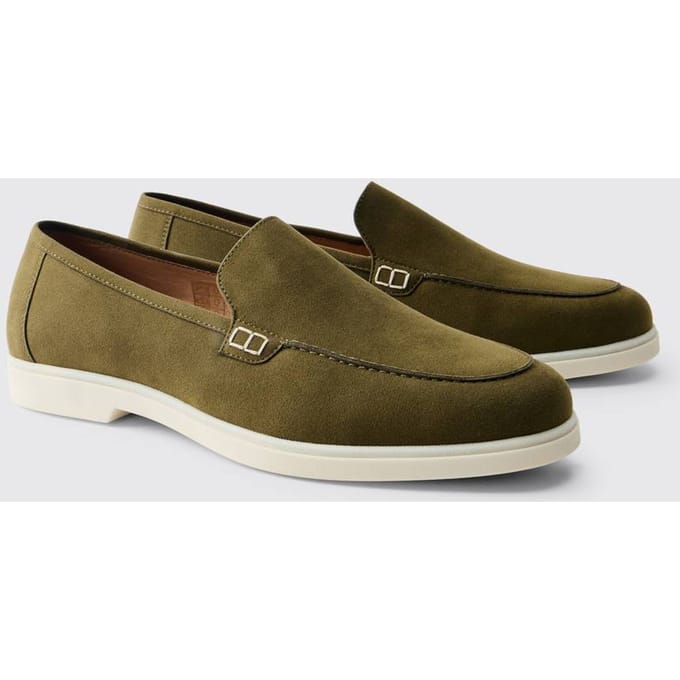 Instapper Van Imitatiesuède | Olive | Size 42