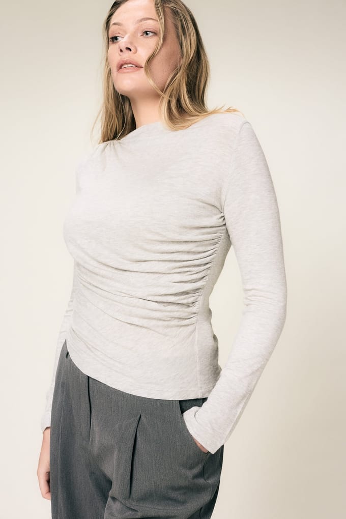VIVEH Alyssa Grey Melange Größe: 50 | Longsleeves Outlet | Damen | Grau