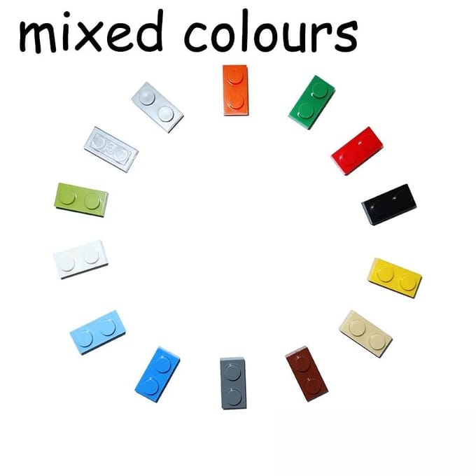 100/200 PIÈCES 3023 Plaque Fine 1x2 Points 1*2 Briques de Construction DIY Figures Briques MOC Particules d'Assemblage Jouet Éducatif Créatif 100pcs