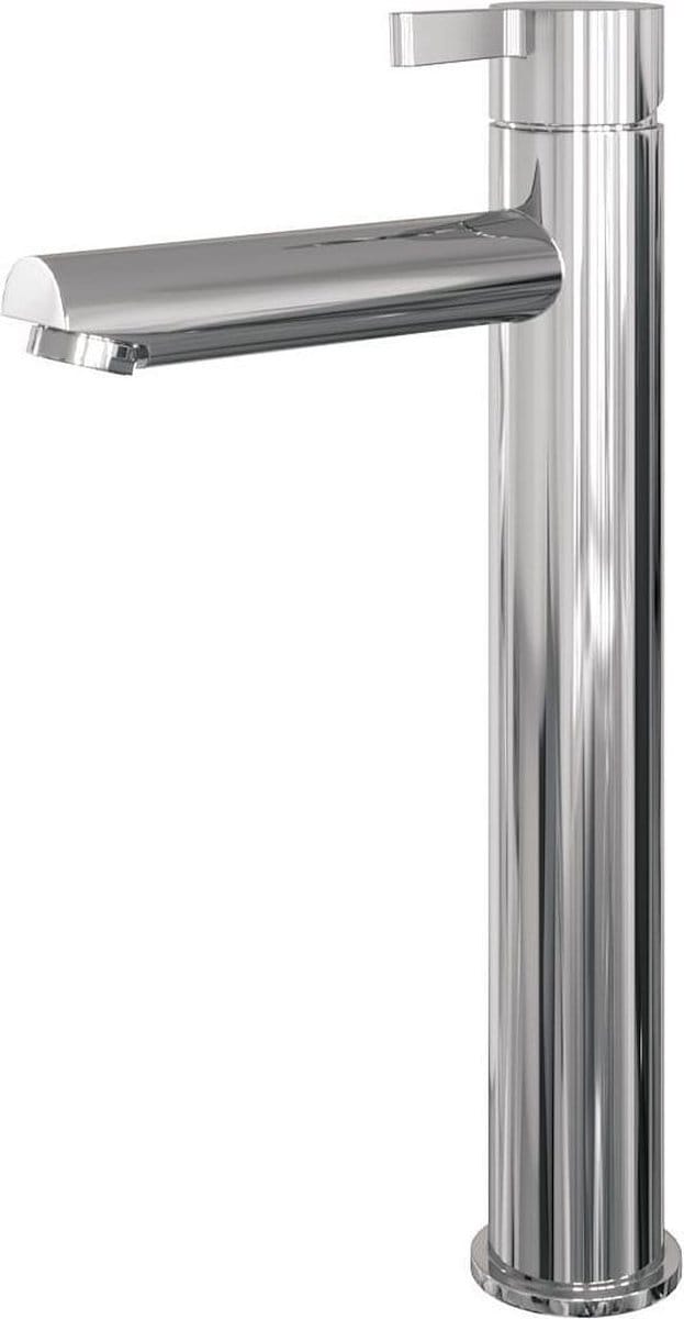 Brauer Chrome Edition wastafelmengkraan verhoogd met type HD1 greep opbouw ColdStart gepolijst chroom
